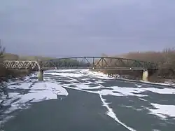 Železniční most přes řeku Tiszu v Algyő