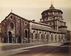 S. Maria delle Grazie, Milán, 19,7 x 25,2 cm, albuminový tisk, 1880-1890