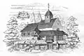 Vyobrazení kostela od Aloise Franze, 1881