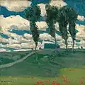 Alois Kalvoda Jarní krajina s topoly (1914–20)