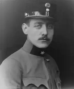 Alois Moravec jako poručík c. a k. rakousko-uherské armády