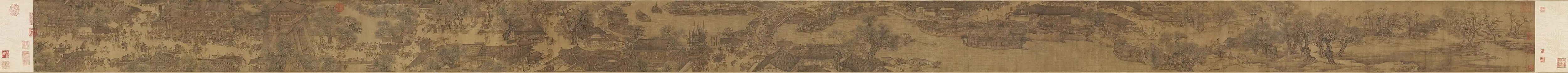Panoramatický obraz Svátek čching-ming na řece, Čang Ce-tuan, 12. století