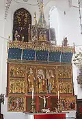 Skříňový oltář v katedrále sv. Klimenta, dílo lübeckého mistra Bernta Notkeho z roku 1479