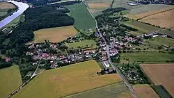 Letecký pohled na Althirschstein