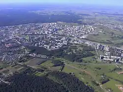 Letecký pohled na město