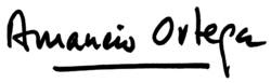 Amancio Ortega Gaona – podpis