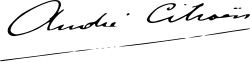 André Citroën – podpis