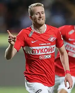 André Schürrle ve dresu Spartaku Moskva (2019)