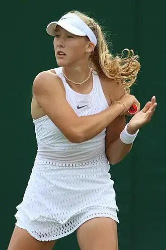 Mirra Andrejevová ve Wimbledonu 2023