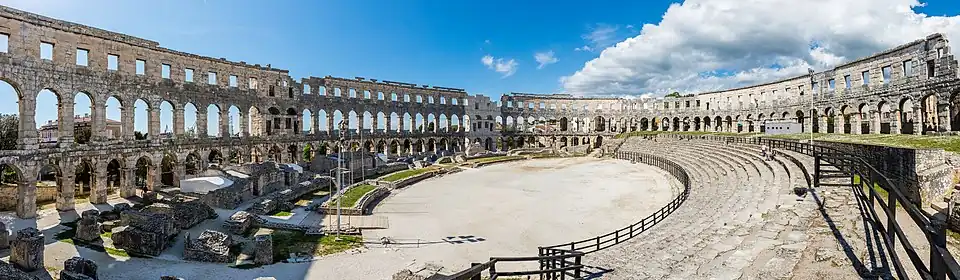 Interior of Pula arena