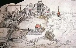 Anglický dům v Rumburku na mapě z roku 1790
