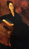 Portrét Zborowského manželky Hanky Zborowské od Modiglianiho, olej na plátně, 1917