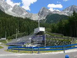 Biatlonová tribuna v roce 2007