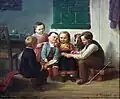 Antonín Dvořák – Žánrový výjev – děti se učí (1864)