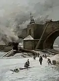 Raimund Wolf Po zřícení kamenného mostu v Praze (1891)