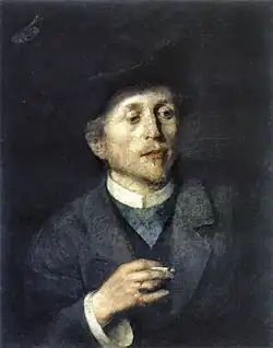 Anton Ažbe, autoportrét (1886)