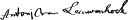 Antoni van Leeuwenhoek – podpis