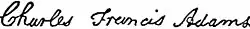 Charles Francis Adams – podpis
