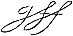 George Fox – podpis
