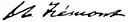 John Charles Frémont, podpis