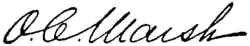Othniel Charles Marsh – podpis
