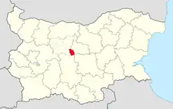 Obština na mapě Bulharska