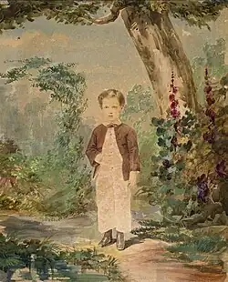 Akvarel namalovaný Georgem Penabertem v roce 1858