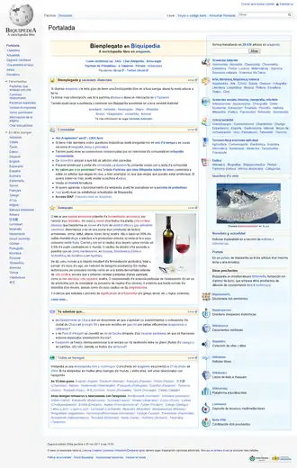 Hlavní strana Aragonské Wikipedie
