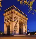 Vítězný oblouk (Arc de Triomphe de l'Étoile) v Paříži.