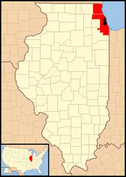 Arcidiecéze chicagská na mapě