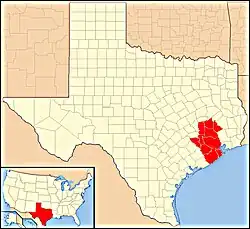 Arcidiecéze Galveston-Houston na mapě