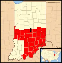 Arcidiecéze Indianapolis na mapě