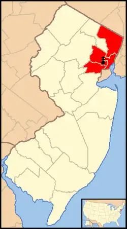 Arcidiecéze Newark na mapě