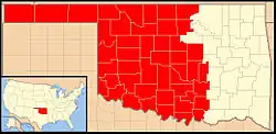 Arcidiecéze Oklahoma City na mapě