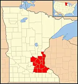 Arcidiecéze Saint Paul a Minneapolis na mapě