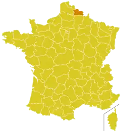 Arcidiecéze cambraiská na mapě