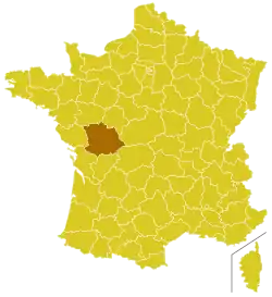 Arcidiecéze poitierská na mapě