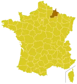 Arcidiecéze remešská na mapě