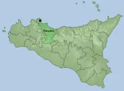 Arcidiecéze palermská na mapě