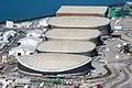 Arena do Futuro vzadu za 3 arénami Cariocas