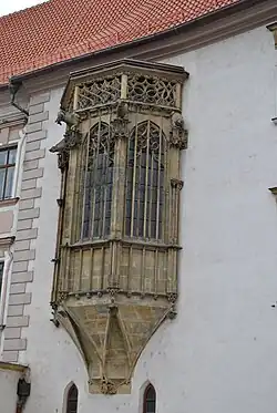 Pozdně gotický arkýř kaple sv. Jeronýma