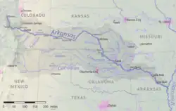 Mapa povodí řeky