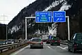S16 u výjezdu Montafon směrem na Innsbruck