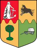 Emblém obchodní vlajky Jihoafrické unie užívaný v Namibii (1915–1919)