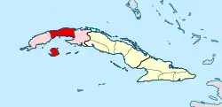 Arcidiecéze San Cristobal de la Habana na mapě
