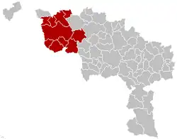 Arrondissement Tournai Rozloha: 607,52 km² Počet obyvatel: 141 748 Počet obcí: 10