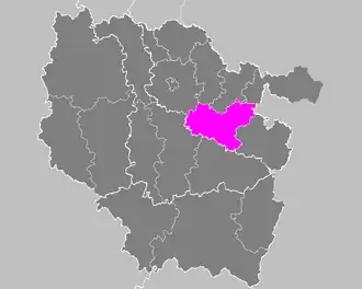 Arrondissement Château-Salins na mapě regionu Lotrinsko