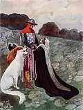 Ilustrace Artuše Scheinera k pohádce Boženy Němcové O třech zakletých psech (1913)