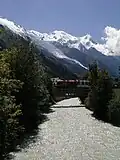 řeka u Chamonix
