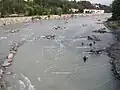 Řeka Arve poblíž města